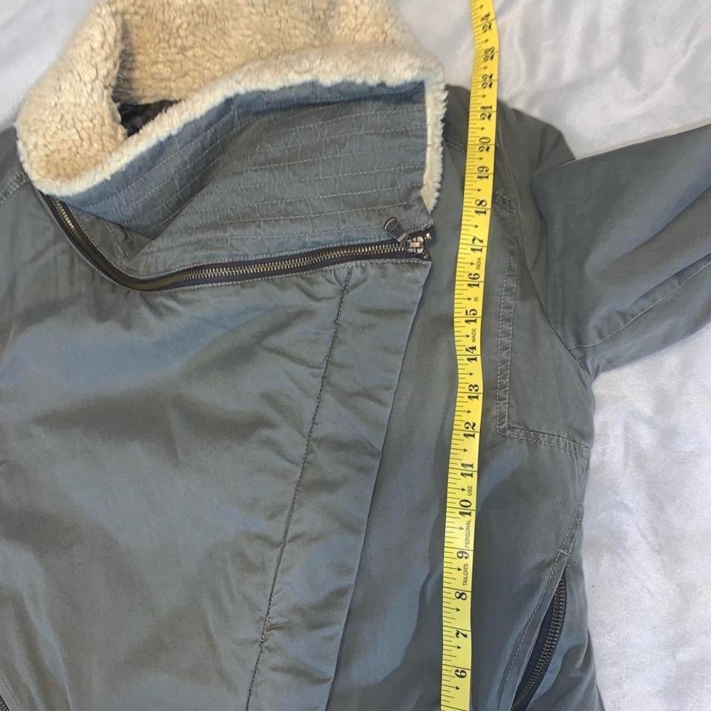 Marc New York asymmetrical zip high collar cotton coat size large fleece collar - Picture 6 of 10